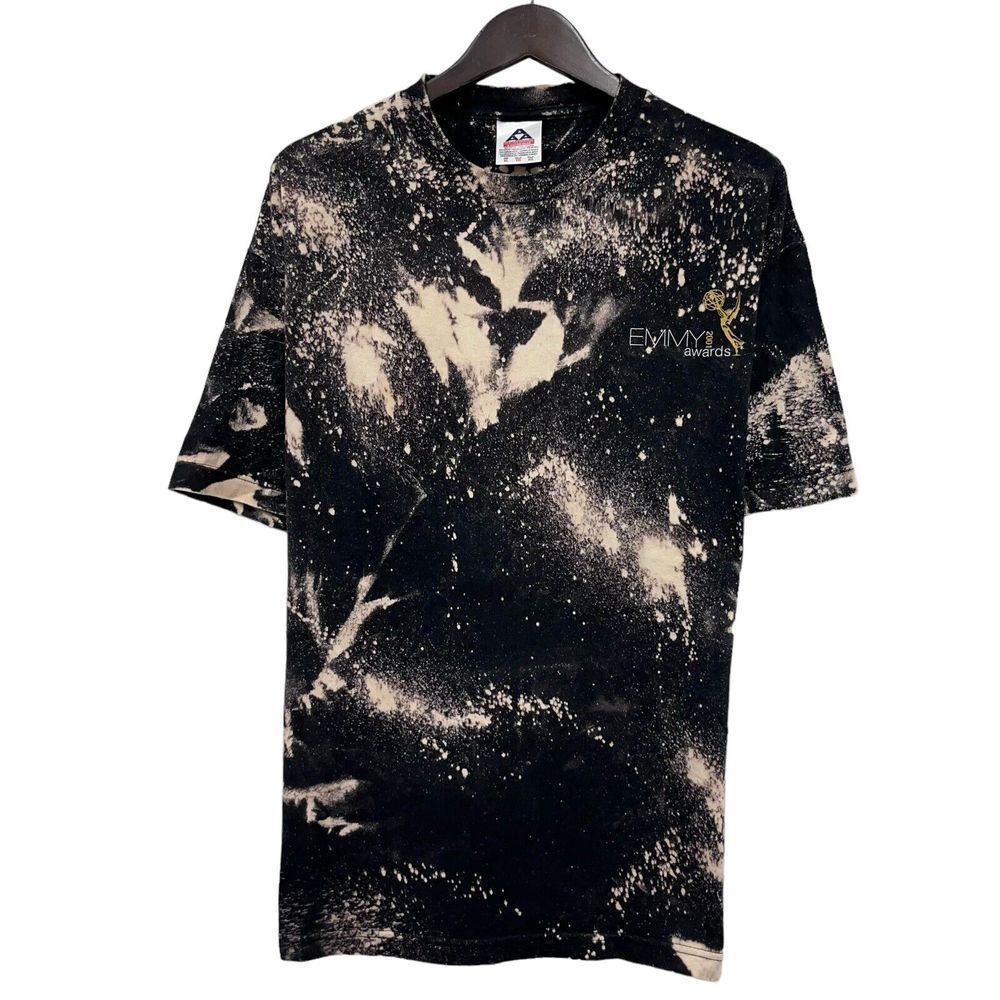 Vtg Emmy Awards 2001 Mens T-Shirt Black Splattered Graphic AAA Tag USA Sz XL euc
